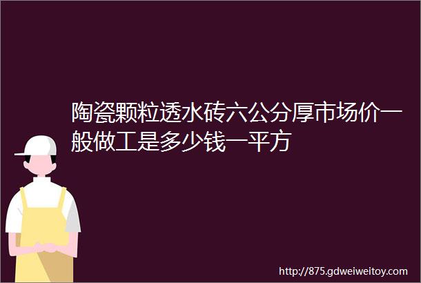 陶瓷颗粒透水砖六公分厚市场价一般做工是多少钱一平方